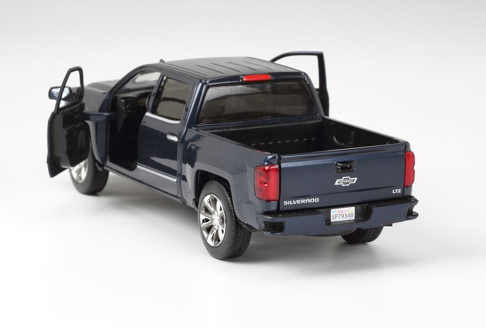 2018 Chevrolet Silverado LTZ Pickup Truck Centennial Edition Blue Metallic '100 Years Anniversary' 1/27 Diecast Model Car by Motormax
