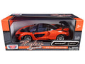 McLaren Senna Orange Metallic and Black 'Timeless Legends' 1/24 Diecast Model Car by Motormax