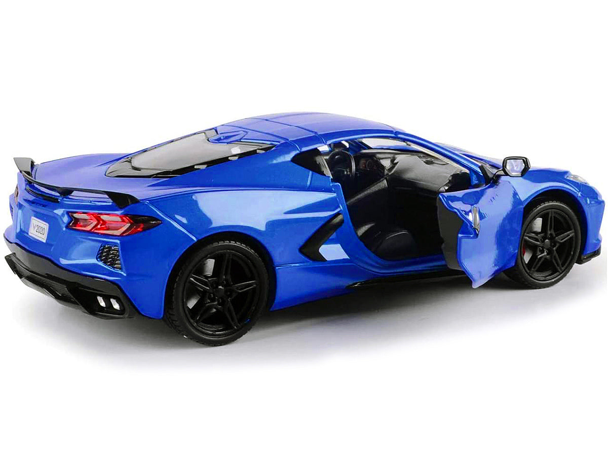 2020 Chevrolet Corvette C8 Stingray Blue Metallic 'Timeless Legends' 1/24 Diecast Model Car by Motormax