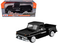 1966 GMC C1000 Fenderside Pickup Truck Black 'Timeless Legends' Series 1/24 Diecast Model Car by Motormax