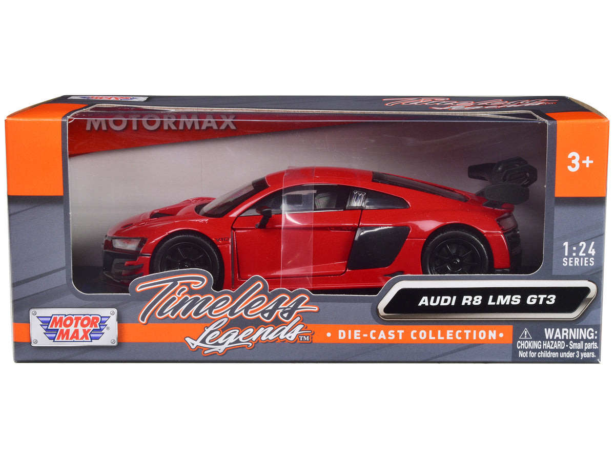 Audi R8 LMS GT3 Red 'Timeless Legends' Series 1/24 Diecast Car Model by Motormax