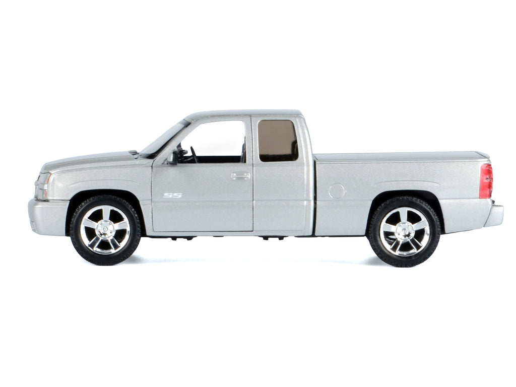 2006 Chevrolet Silverado SS Pickup Truck Silver Metallic 'Timeless Legends' Series 1/25 Diecast Model Car by Motormax
