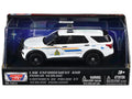 2022 Ford Police Interceptor Utility 'RCMP (Royal Canadian Mounted Police)' White 'Law Enforcement and Public Service' Series 1/43 Diecast Model Car by Motormax
