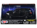 2022 Ford Police Interceptor Utility Black Unmarked 'Custom Builder's Kit' 'Law Enforcement and Public Service' Series 1/43 Diecast Model Car by Motormax