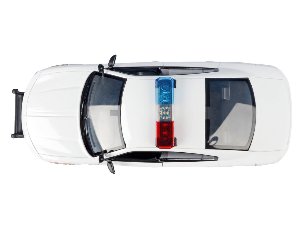 2023 Dodge Charger Pursuit Police Car 'Royal Canadian Mounted Police (RCMP)' White with Flashing Light Bar and Front and Rear Lights and Sound 1/24 Diecast Model Car by Motormax