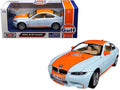BMW M3 Coupe with 'Gulf Oil' Livery Light Blue with Orange Stripe 1/24 Diecast Model Car by Motormax