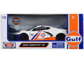 2020 Chevrolet Corvette C8 #52 White and Light Blue with Stripes 'Gulf Oil' 'Gulf Die-Cast Collection' 1/24 Diecast Model Car by Motormax