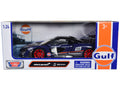 McLaren Senna #56 Dark Blue and Silver with Orange Stripes 'Gulf Oil' 'Gulf Die-Cast Collection' 1/24 Diecast Model Car by Motormax