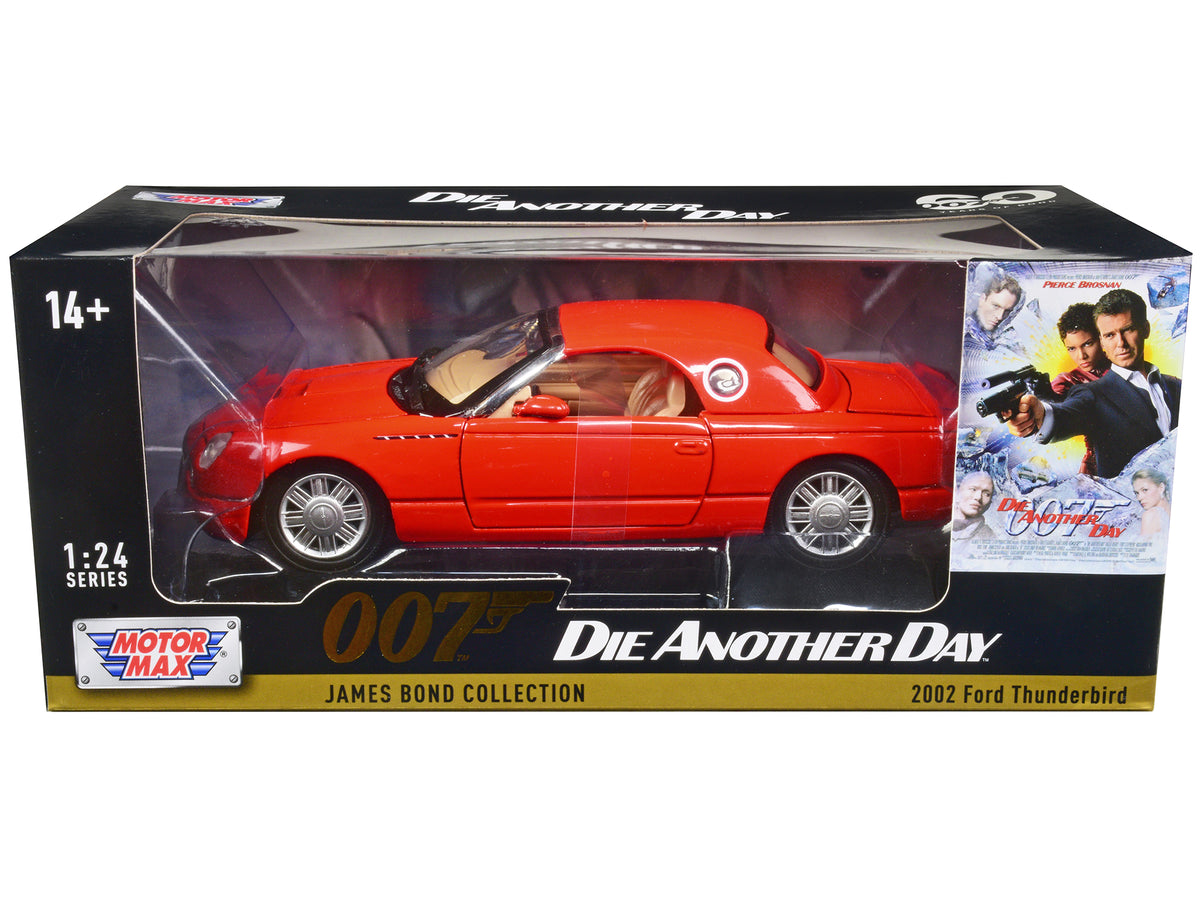 2002 Ford Thunderbird Orange James Bond 007 'Die Another Day' (2002) Movie 'James Bond Collection' Series 1/24 Diecast Model Car by Motormax