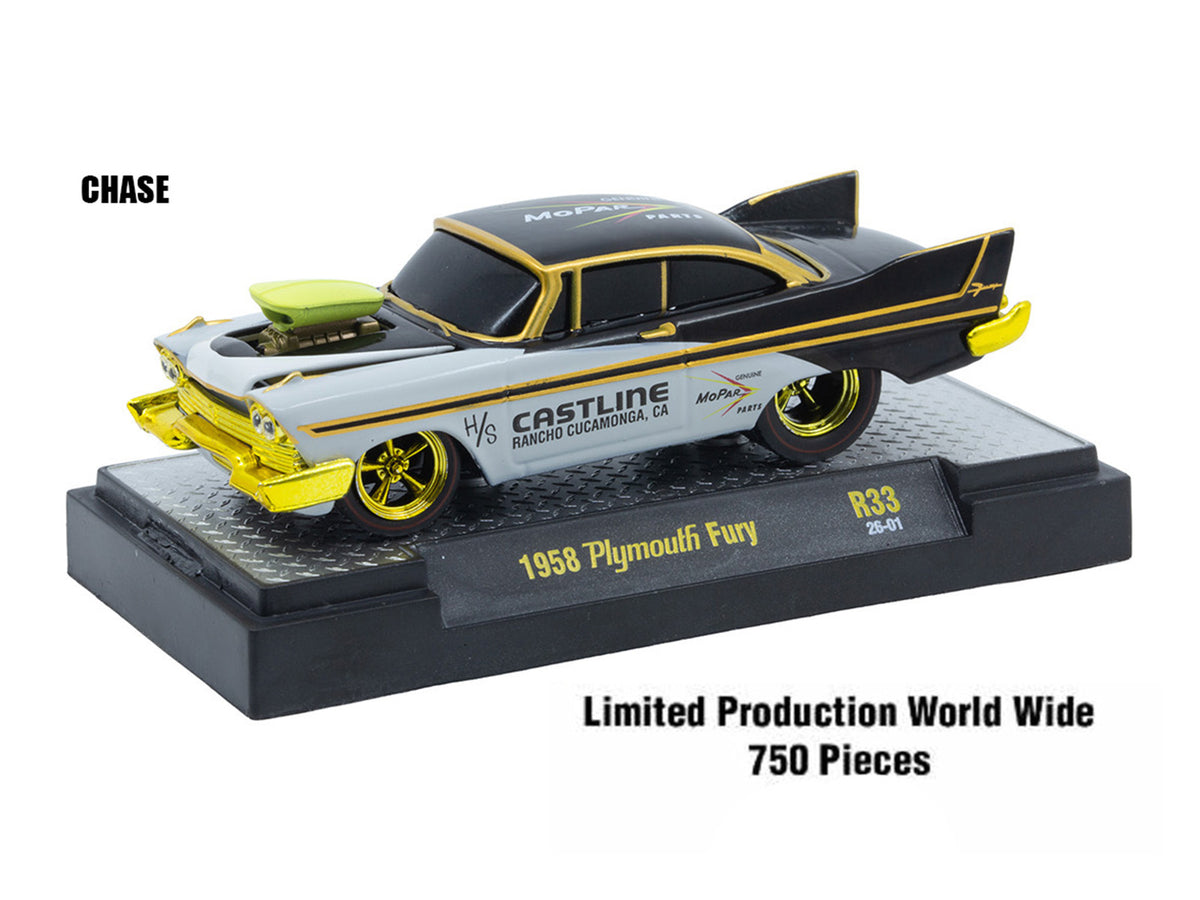 'Ground Pounders' 6 Cars Set Release 33 IN DISPLAY CASES Limited Edition 1/64 Diecast Model Cars by M2 Machines