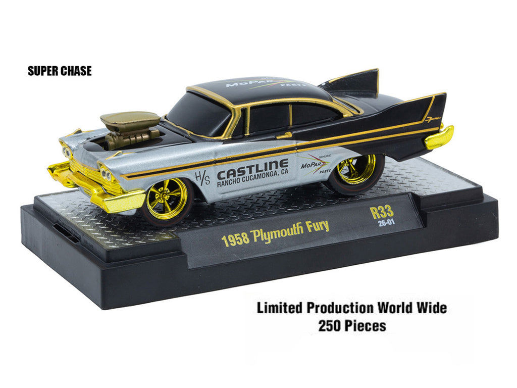'Ground Pounders' 6 Cars Set Release 33 IN DISPLAY CASES Limited Edition 1/64 Diecast Model Cars by M2 Machines
