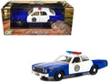 1975 Plymouth Fury 'Osage County Sheriff' Blue and White 1/24 Diecast Model Car by Greenlight