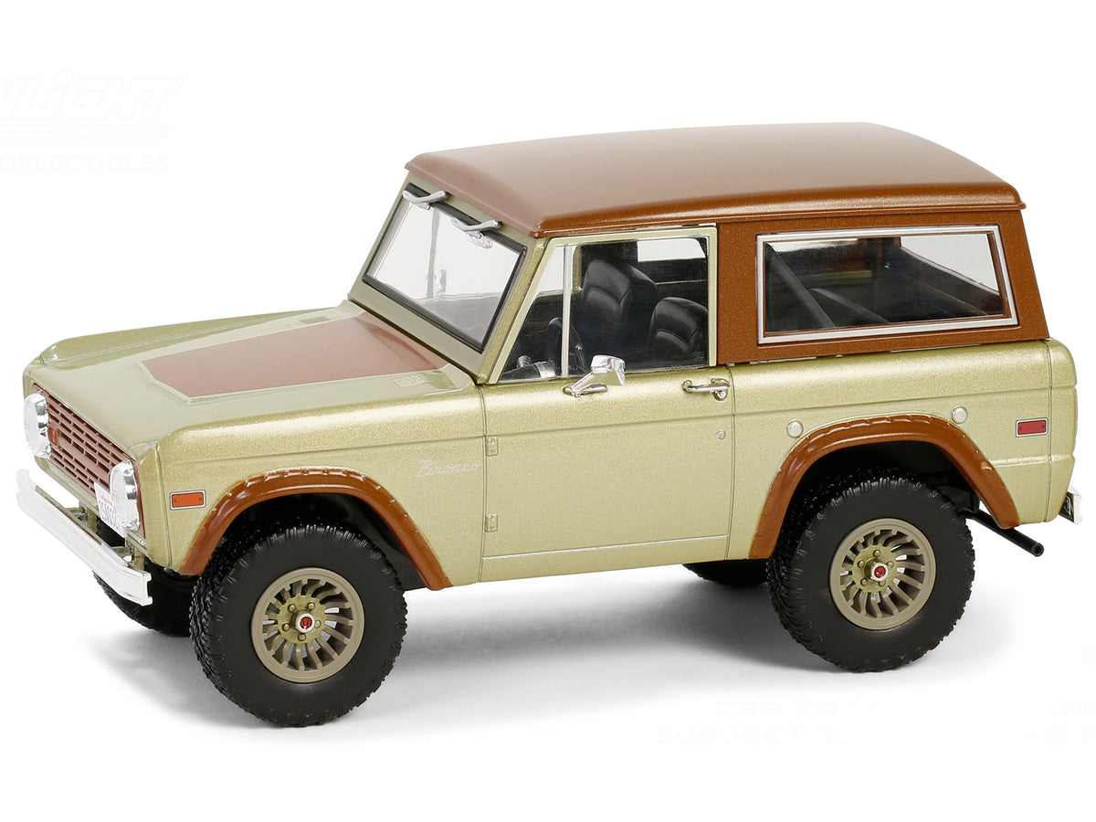 1970 Ford Bronco Gold Metallic with Brown Hood and Top  'Lost' (2004-2010) TV Series 'Hollywood' Series 20 1/24 Diecast Model Car by Greenlight