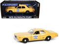 1975 Plymouth Fury Taxi 'Crescent Cab Co.' Yellow 'Poltergeist' (1982) Movie 'Hollywood' Series 20 1/24 Diecast Model Car by Greenlight