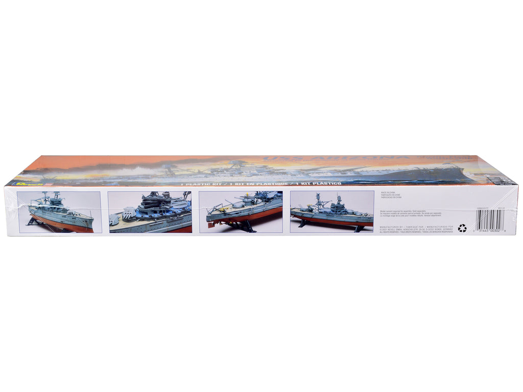 Level 4 Model Kit USS Arizona Pacific Fleet Battleship 'Memorial to the Tragedy of Pearl Harbor' 1/426 Scale Model by Revell