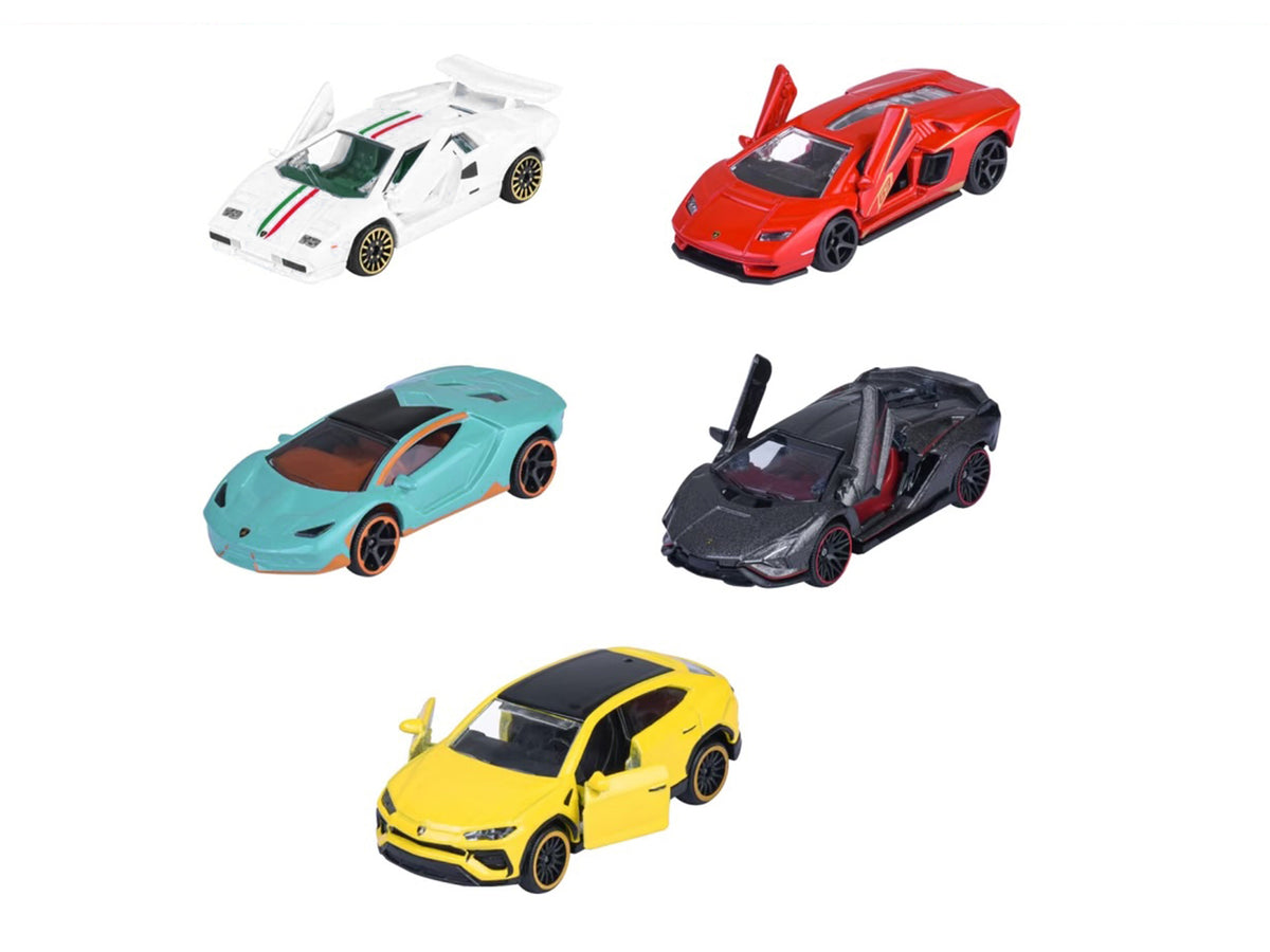 'Lamborghini' (2026) 5 Piece Set 1/64 Diecast Model Cars by Majorette