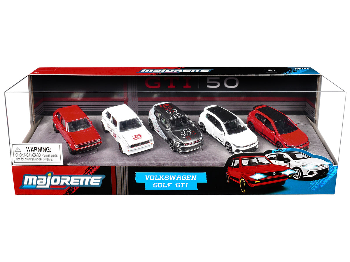 'Volkswagen Gold GTI' 5 Piece Set 1/64 Diecast Model Cars by Majorette