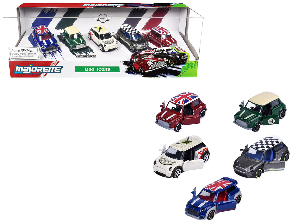 'Mini Icons' 5 Piece Set 1/64 Diecast Model Cars by Majorette