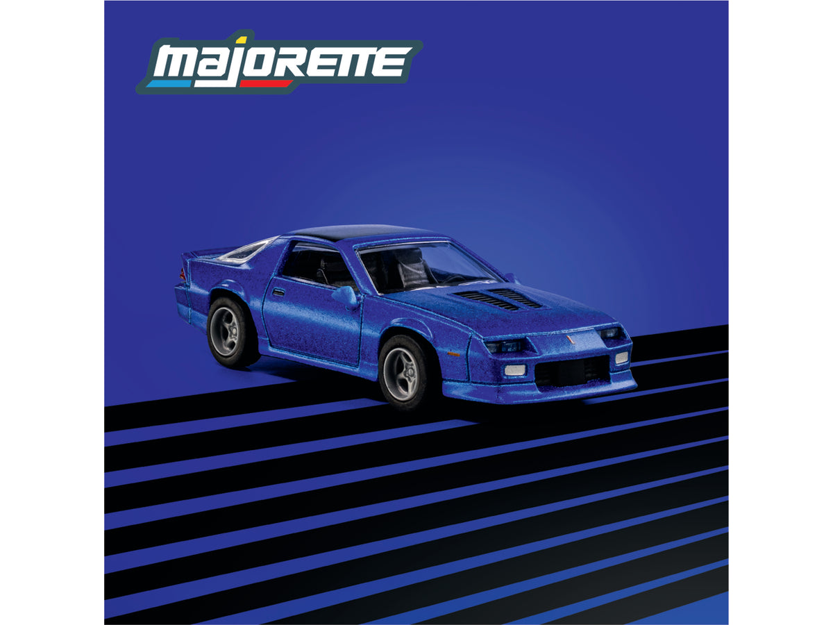 1985 Chevrolet Camaro Blue Metallic with Black Top 'Collection' Series 1/64 Diecast Model Car by Majorette