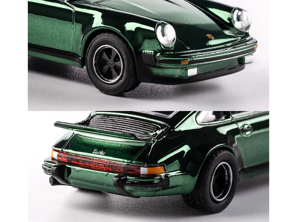 1975 Porsche 930 Turbo Green Metallic 'Collection' Series 1/64 Diecast Model Car by Majorette