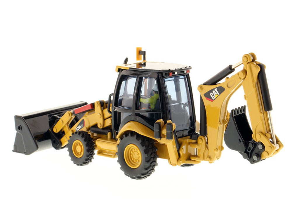 CAT Caterpillar 420E Center Pivot Backhoe Loader with Working Tools with Operator 'Core Classics Series' 1/50 Diecast Model by Diecast Masters