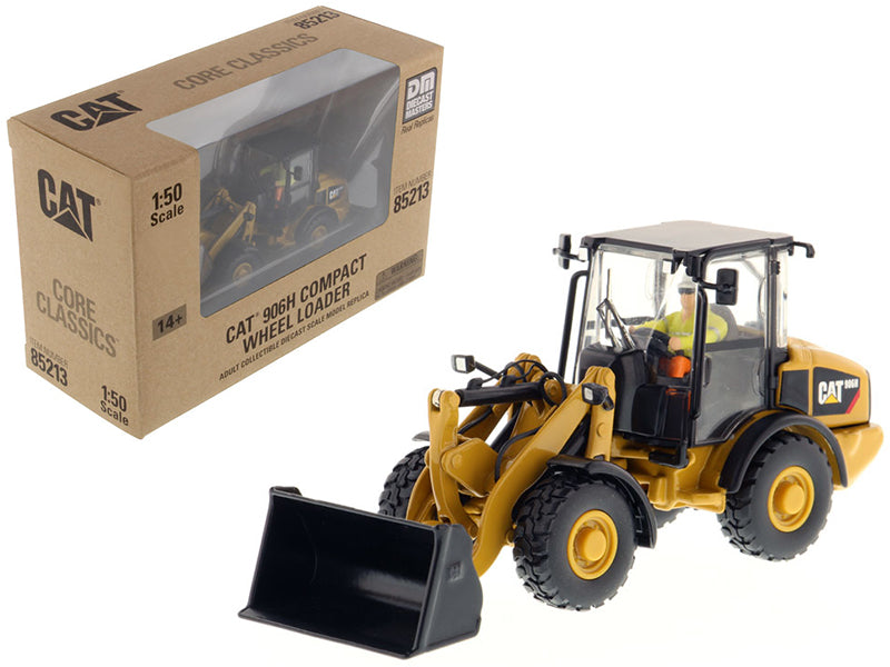 CAT Caterpillar 906H Compact Wheel Loader with Operator 'Core Classics Series' 1/50 Diecast Model by Diecast Masters
