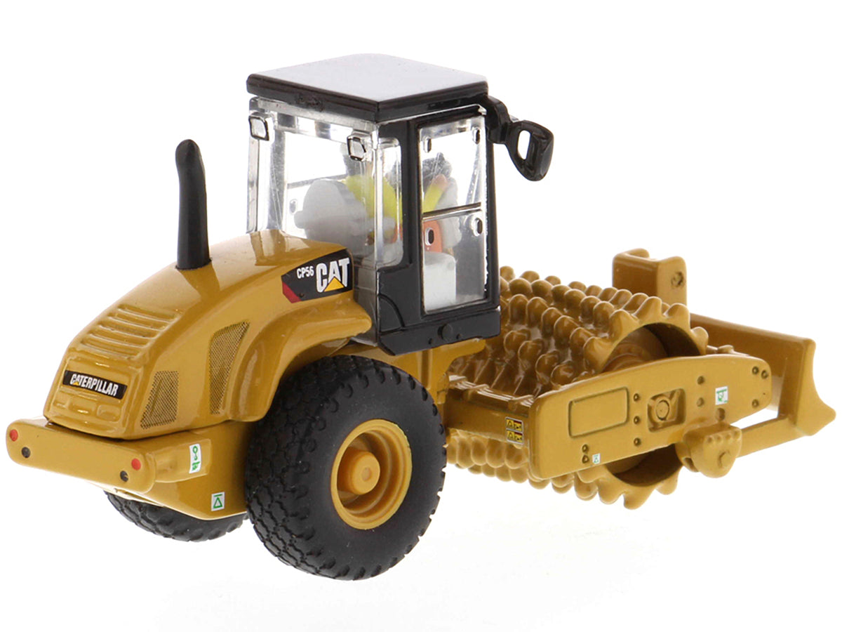 CAT Caterpillar CS56 Padfoot Drum Vibratory Soil Compactor with Operator 'High Line' Series 1/87 (HO) Scale Diecast Model by Diecast Masters