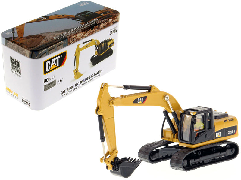 CAT Caterpillar 320D L Hydraulic Excavator with Operator 'High Line' Series 1/87 (HO) Scale Diecast Model by Diecast Masters