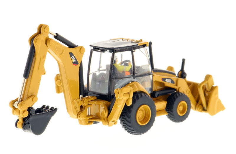  CAT Caterpillar 450E Backhoe Loader with Operator 'High Line' Series 1/87 (HO) Scale Diecast Model by Diecast Masters