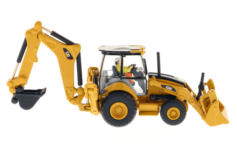  CAT Caterpillar 450E Backhoe Loader with Operator 'High Line' Series 1/87 (HO) Scale Diecast Model by Diecast Masters