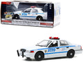 2011 Ford Crown Victoria Police Interceptor 'New York City Police Department' (NYPD) White 'Hot Pursuit' Series 1/24 Diecast Model Car by Greenlight