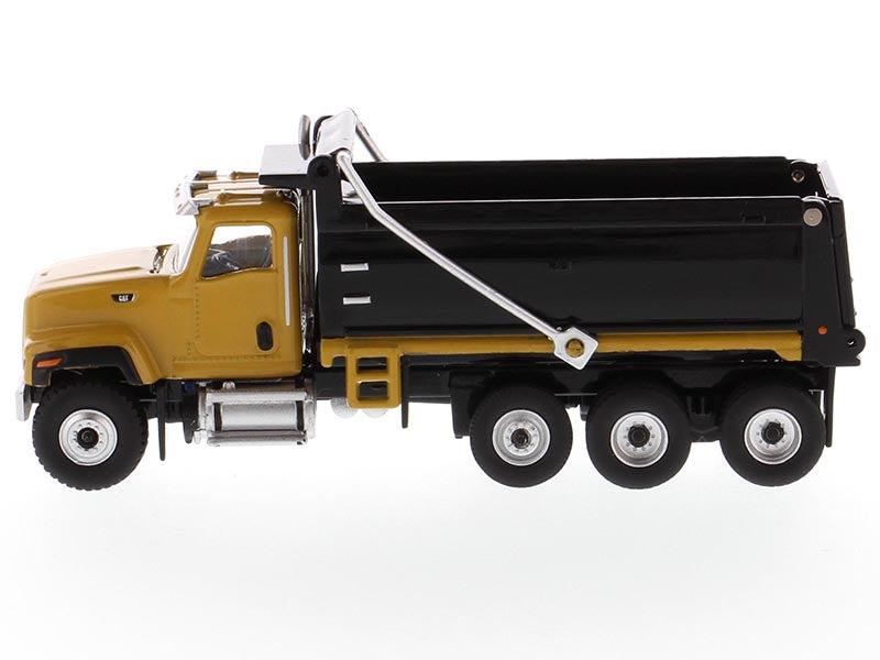 CAT Caterpillar CT681 Dump Truck Yellow and Black 'High Line' Series 1/87 (HO) Scale Diecast Model by Diecast Masters