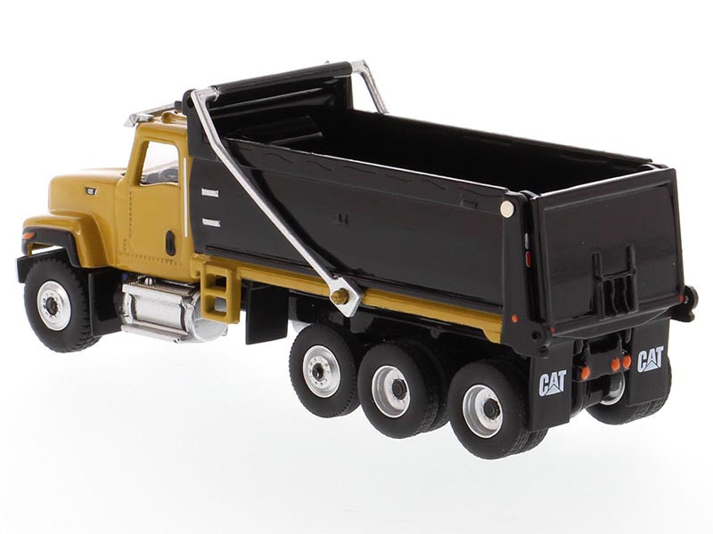 CAT Caterpillar CT681 Dump Truck Yellow and Black 'High Line' Series 1/87 (HO) Scale Diecast Model by Diecast Masters