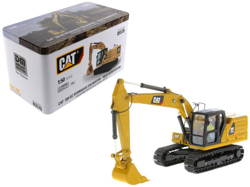 CAT Caterpillar 320 GC Hydraulic Excavator with Operator Next Generation Design 'High Line Series' 1/50 Diecast Model by Diecast Masters