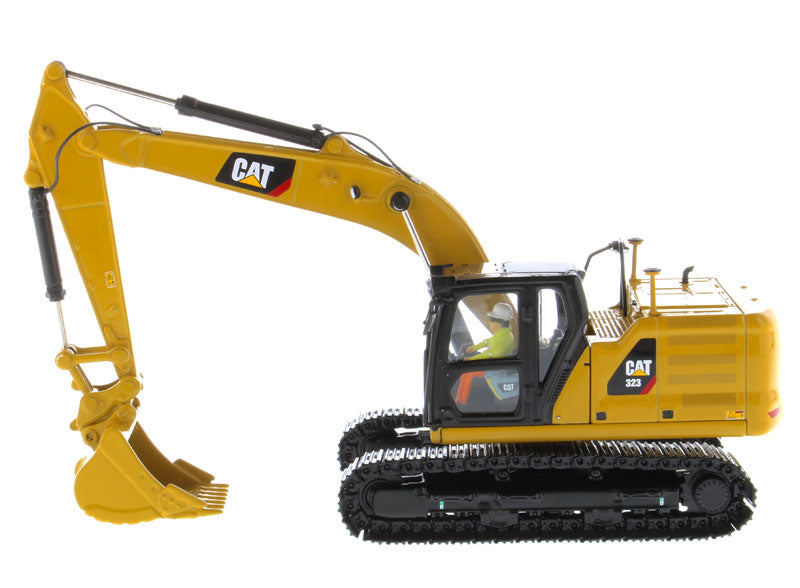 CAT Caterpillar 323 Hydraulic Excavator with Operator Next Generation Design 'High Line Series' 1/50 Diecast Model by Diecast Masters