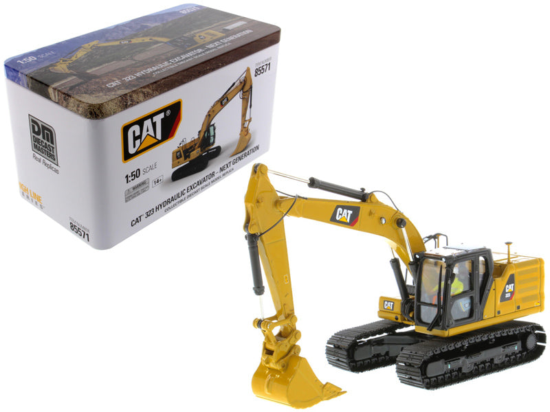 CAT Caterpillar 323 Hydraulic Excavator with Operator Next Generation Design 'High Line Series' 1/50 Diecast Model by Diecast Masters