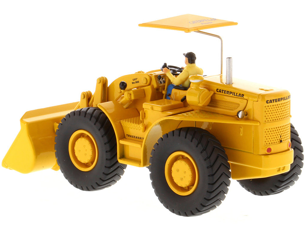CAT Caterpillar 966A Wheel Loader Yellow with Operator 'Vintage Series' 1/50 Diecast Model by Diecast Masters