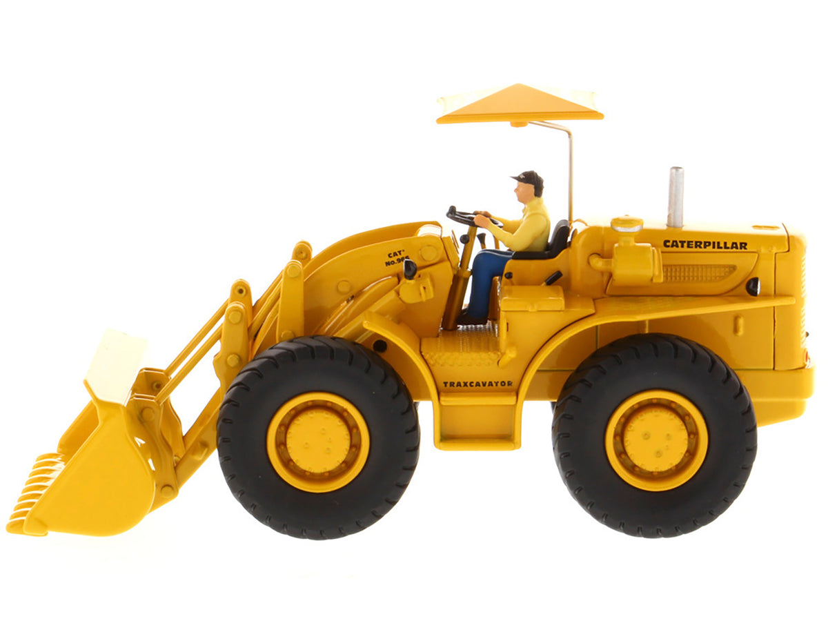 CAT Caterpillar 966A Wheel Loader Yellow with Operator 'Vintage Series' 1/50 Diecast Model by Diecast Masters