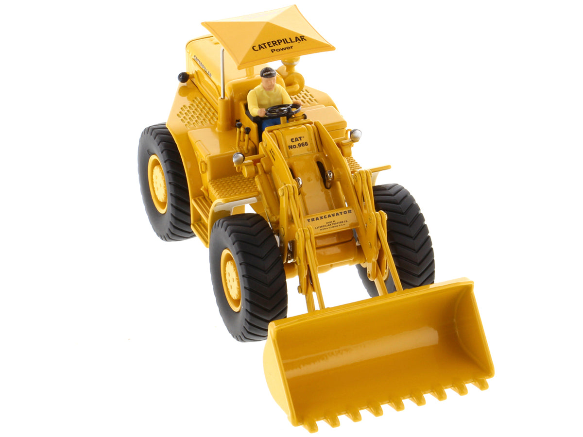 CAT Caterpillar 966A Wheel Loader Yellow with Operator 'Vintage Series' 1/50 Diecast Model by Diecast Masters