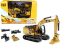CAT Caterpillar 320F L Hydraulic Tracked Excavator with 5 Work Tools 'Play & Collect!' 1/64 Diecast Model by Diecast Masters