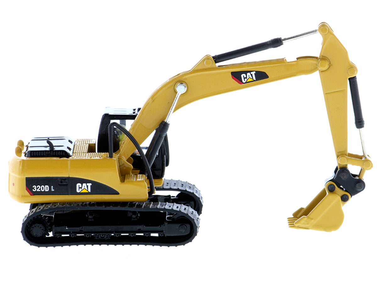 CAT Caterpillar 320D L Hydraulic Excavator with Multiple Work Tools and Operator 'High Line' Series 1/87 (HO) Scale Diecast Model by Diecast Masters