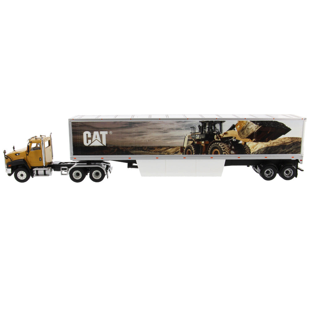 CAT Caterpillar CT660 Day Cab with Caterpillar Mural Dry Van Trailer 'Transport Series' 1/50 Diecast Model by Diecast Masters