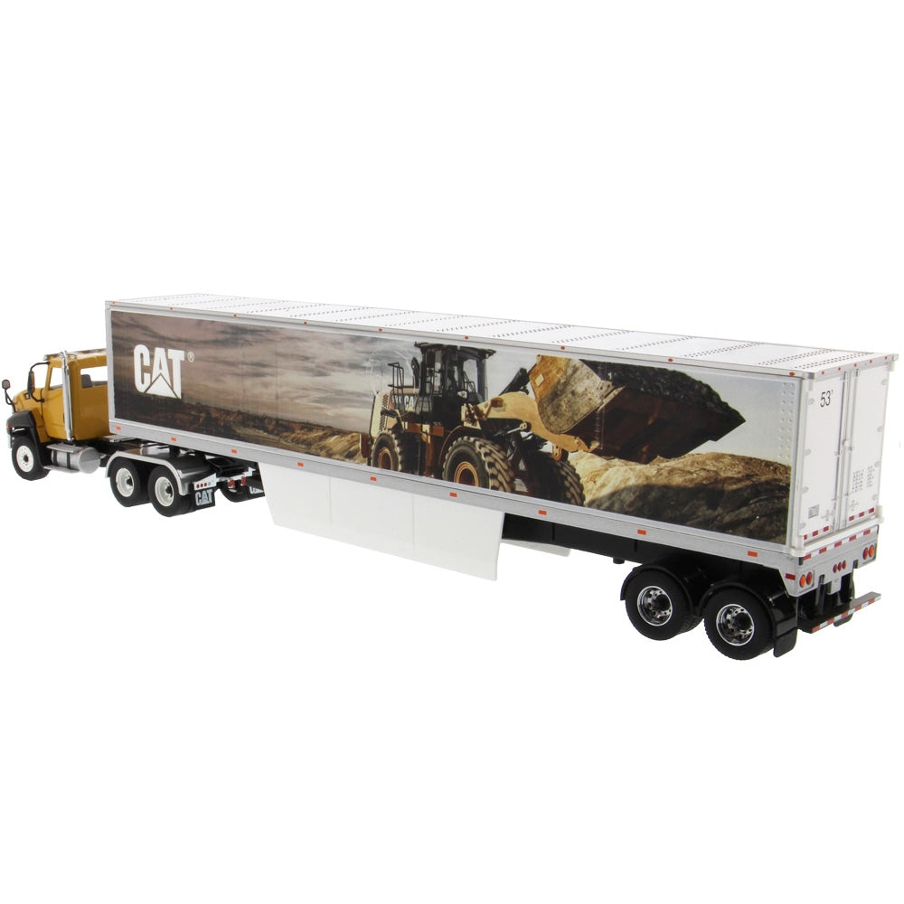 CAT Caterpillar CT660 Day Cab with Caterpillar Mural Dry Van Trailer 'Transport Series' 1/50 Diecast Model by Diecast Masters