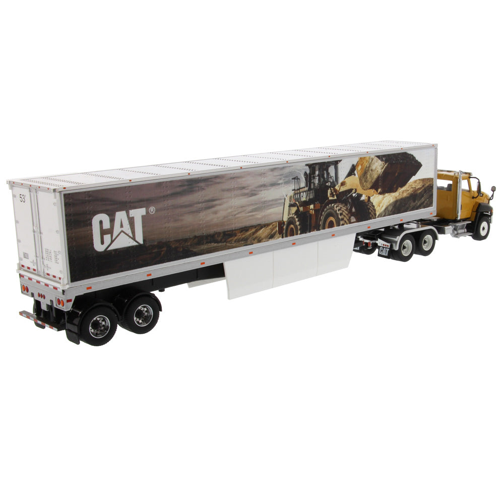 CAT Caterpillar CT660 Day Cab with Caterpillar Mural Dry Van Trailer 'Transport Series' 1/50 Diecast Model by Diecast Masters