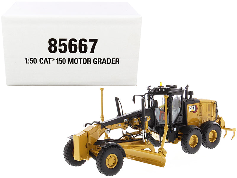 CAT Caterpillar 150 Motor Grader with Operator 'High Line Series' 1/50 Diecast Model by Diecast Masters