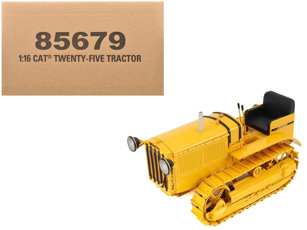 CAT Caterpillar Twenty Five Tractor Yellow 'Vintage' Series 1/16 Diecast Model by Diecast Masters