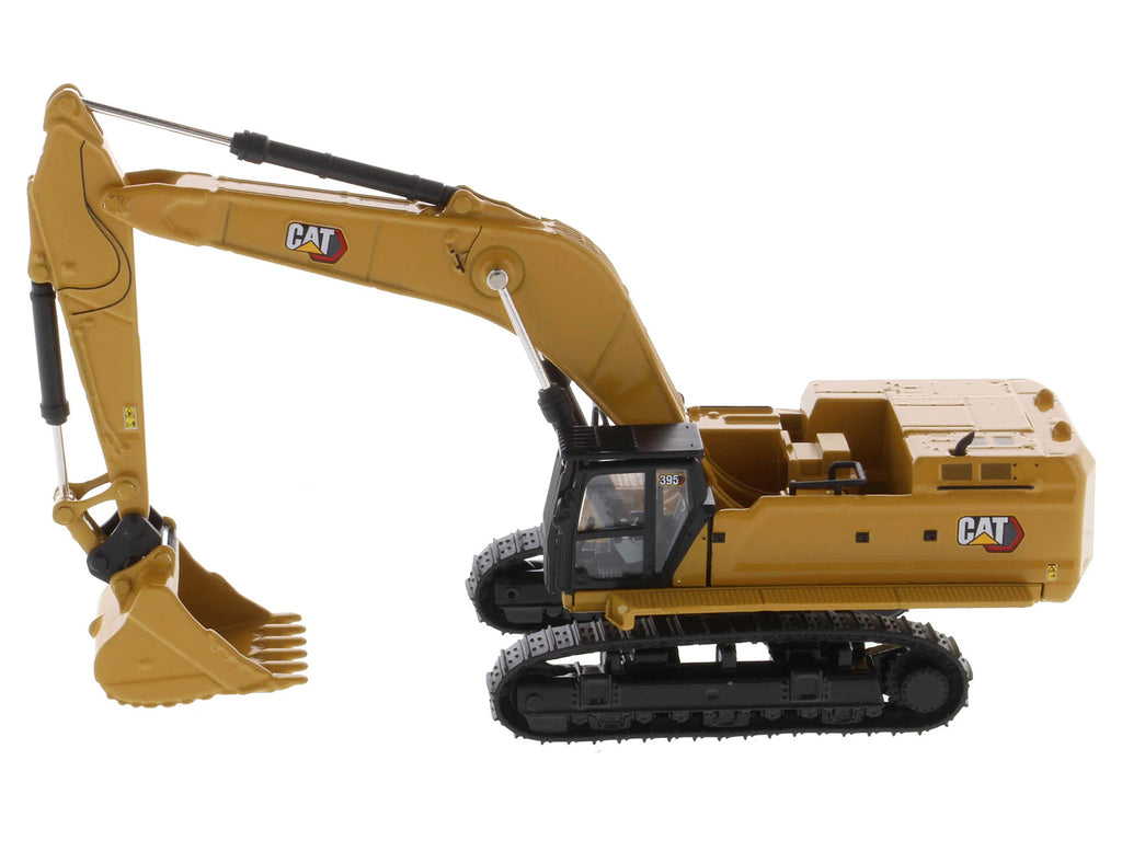 CAT Caterpillar 395 Next-Generation Hydraulic Excavator (General Purpose Version) Yellow with Additional Tools 'High Line Series' 1/87 (HO) Diecast Model by Diecast Masters