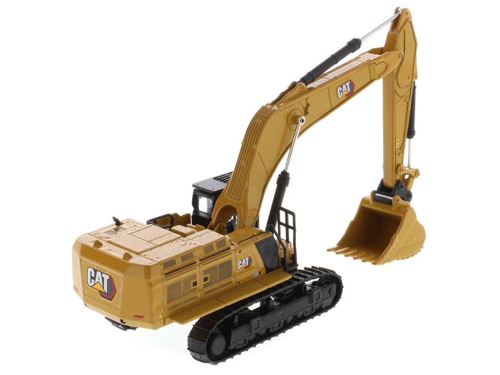 CAT Caterpillar 395 Next-Generation Hydraulic Excavator (General Purpose Version) Yellow with Additional Tools 'High Line Series' 1/87 (HO) Diecast Model by Diecast Masters