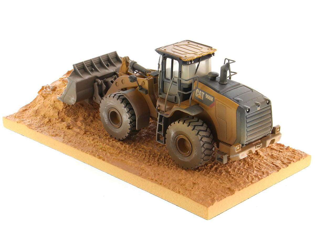 CAT Caterpillar 966M Wheel Loader with Operator (Dirty Version) 'Weathered' Series 1/50 Diecast Model by Diecast Masters