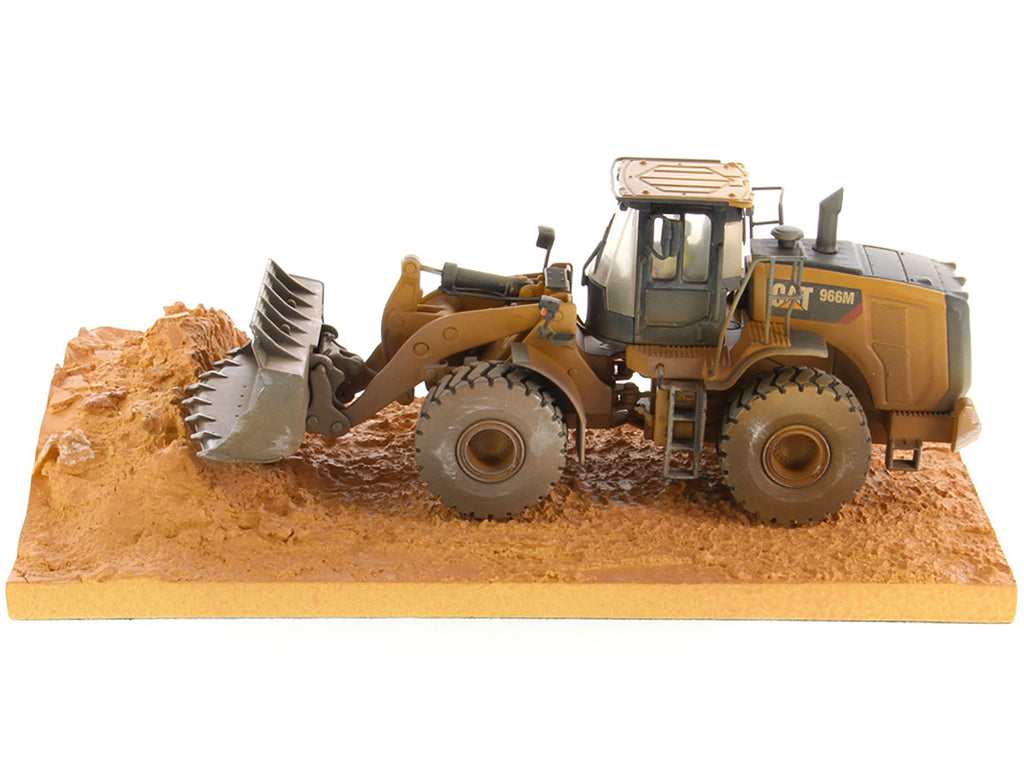 CAT Caterpillar 966M Wheel Loader with Operator (Dirty Version) 'Weathered' Series 1/50 Diecast Model by Diecast Masters